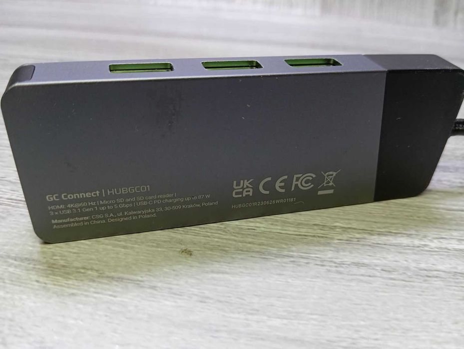 Adapter HUB USB-C Green Cell Connect 7w1 HUBGC01