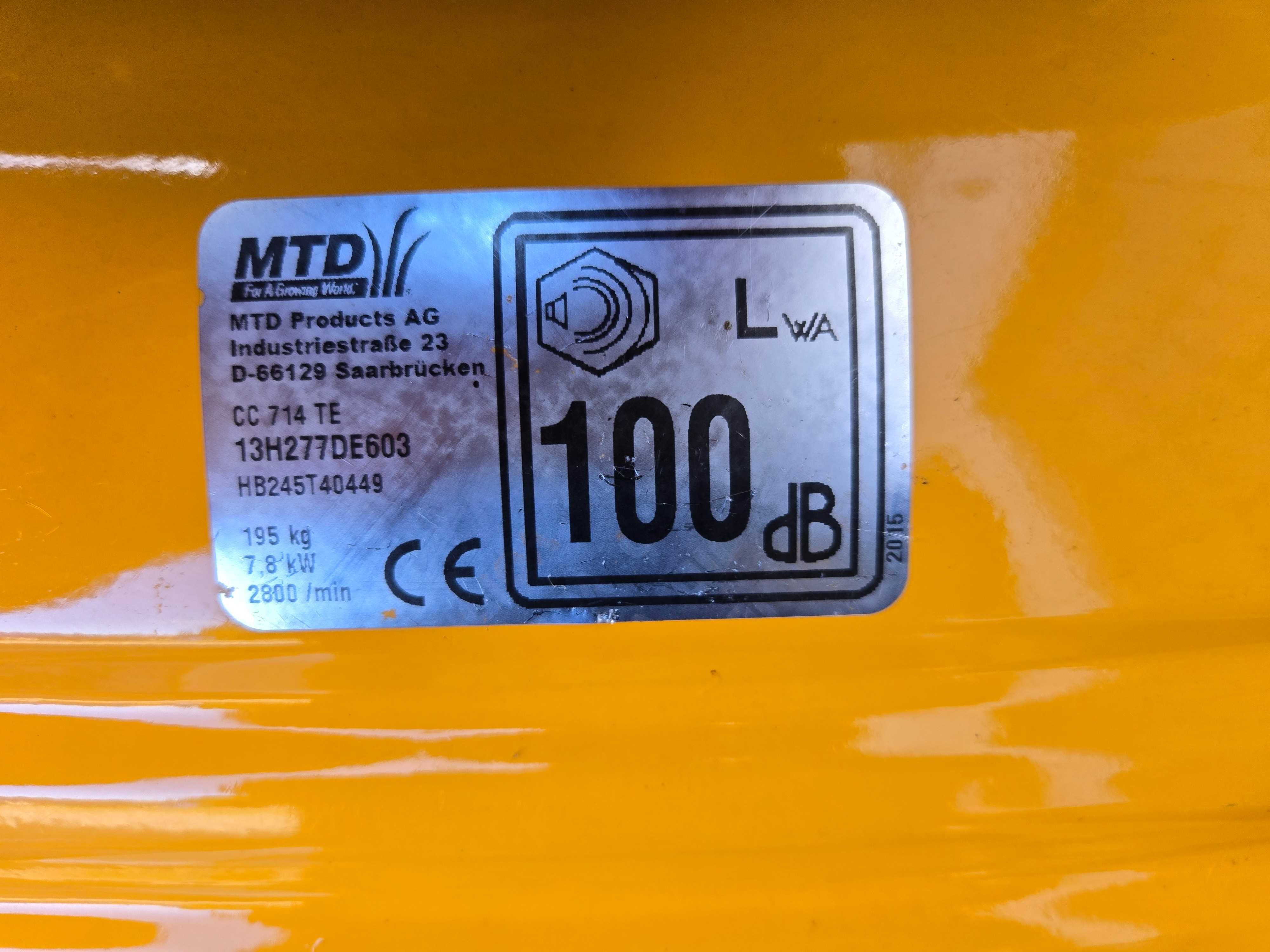 Kosiarka Traktorek Cub Cadet CC 714 TE  Z Pompa Oleju 14 KM.