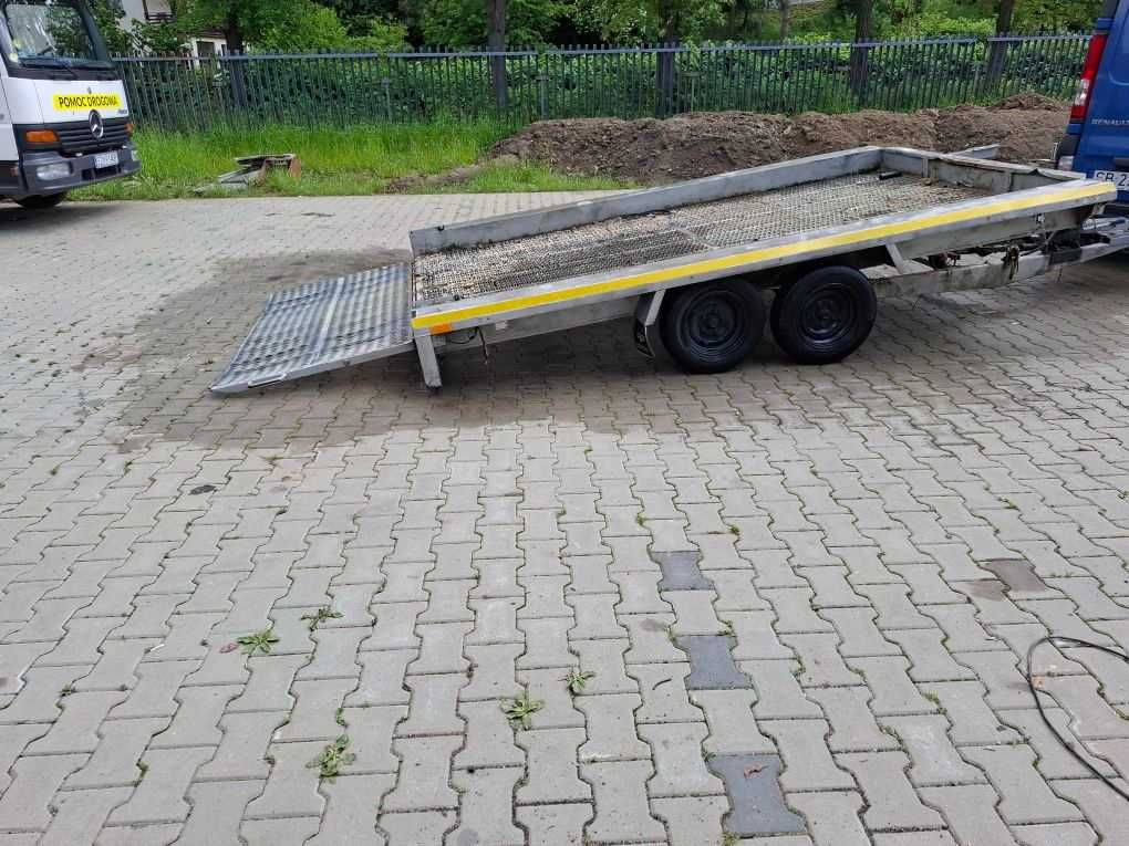 Przyczepa 3,5t niska hydrauliczna minikoparka wózek widłowy