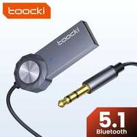 Toocki Bluetooth 5.1 блютуз трансмістер aux adapter ресивер в авто