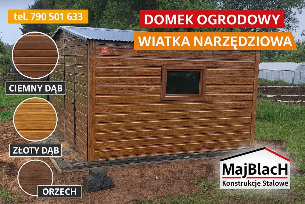 Wiatka Ogrodowa|Schowek na Narzędzia |Garaże Blaszane - Maj-Blach