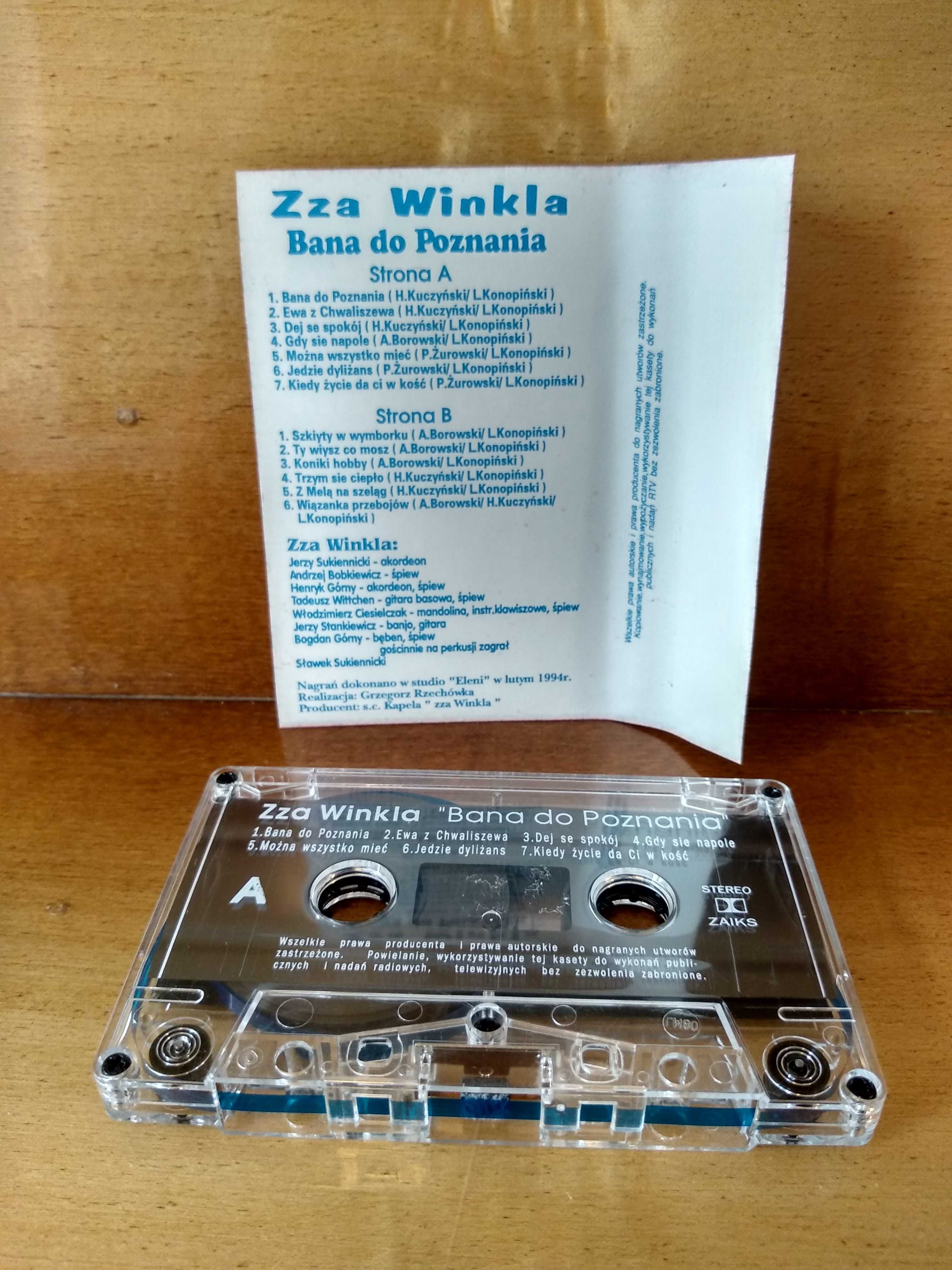 Zestaw 3 kaset magnetofonowych Kapela ZZA WINKLA z Poznania