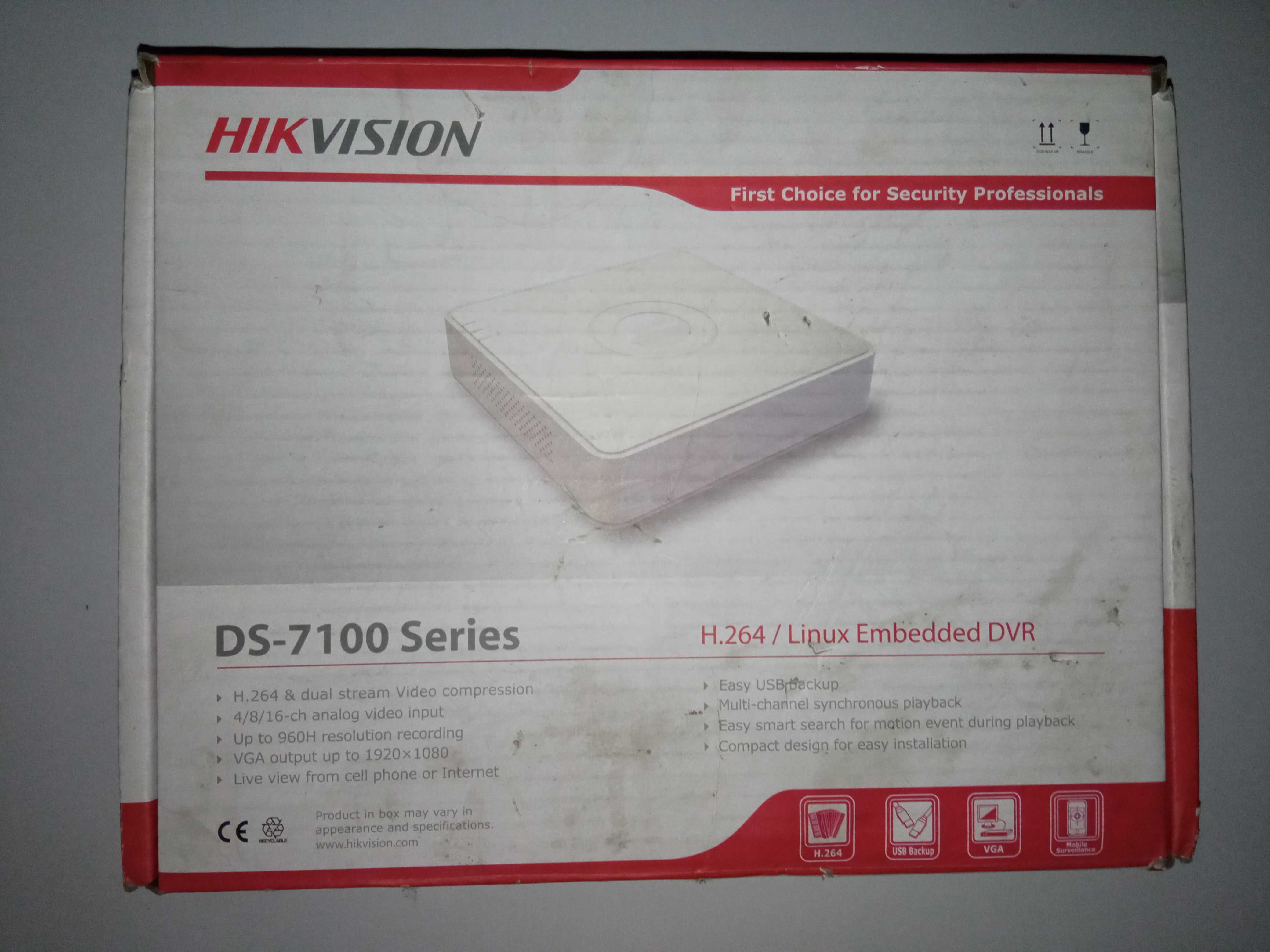 Аналоговый 4-канальный Видеорегистратор HIKVISION DS-7104HWI-S+HDD 1ТБ