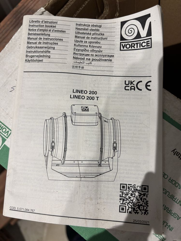 Aspirador centrifugo Axial para conduta