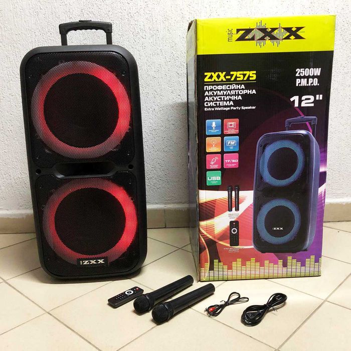 Акустична переносна колонка ZXX-7575 300 Вт