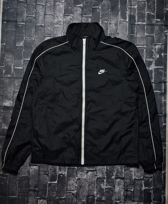 Nike Track kurtka ortalionowa męska, szelest, śliskie, logo, swoosh