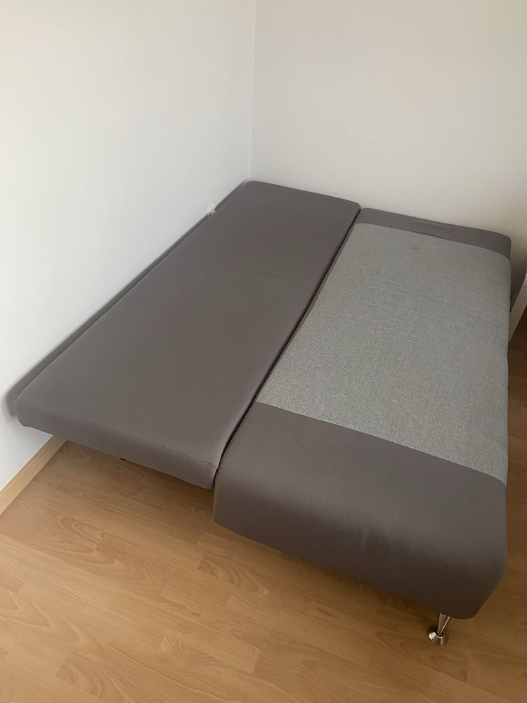 Łóżko rozkładane wersalka sofa szara pojemnik BRW Black Red White