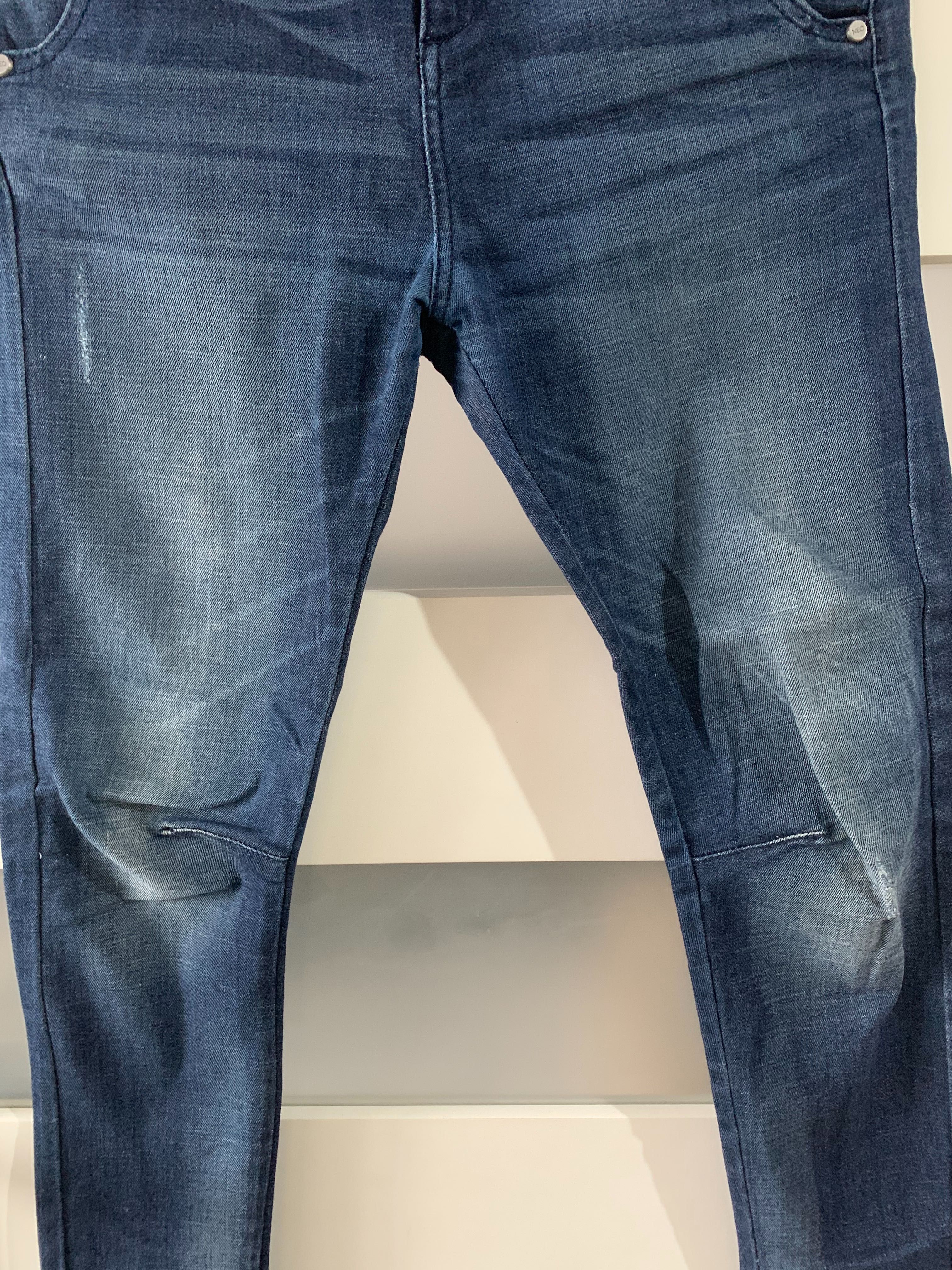 Spodnie z niskim krokiem dżinsy jeansy Adidas Neo - S