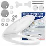 deska sedesowa do WC BIAŁA WOLNOOPADAJĄCA Twarda Wypinana  D1 DES.D1
