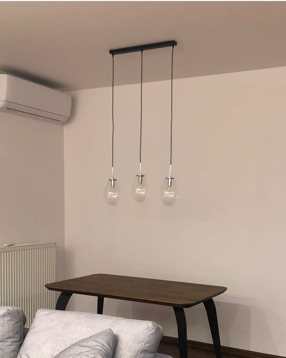 Lampa wisząca Fondi 3-punktowa szklane klosze