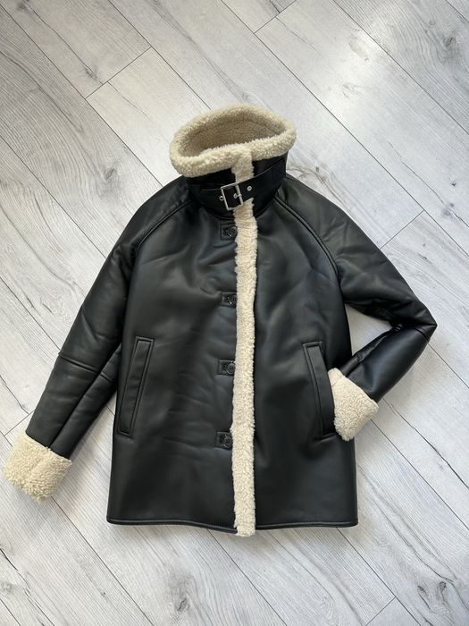 Дублянка дубльонка дублёнка zara xs s 8 зара зі стійкою стойкой