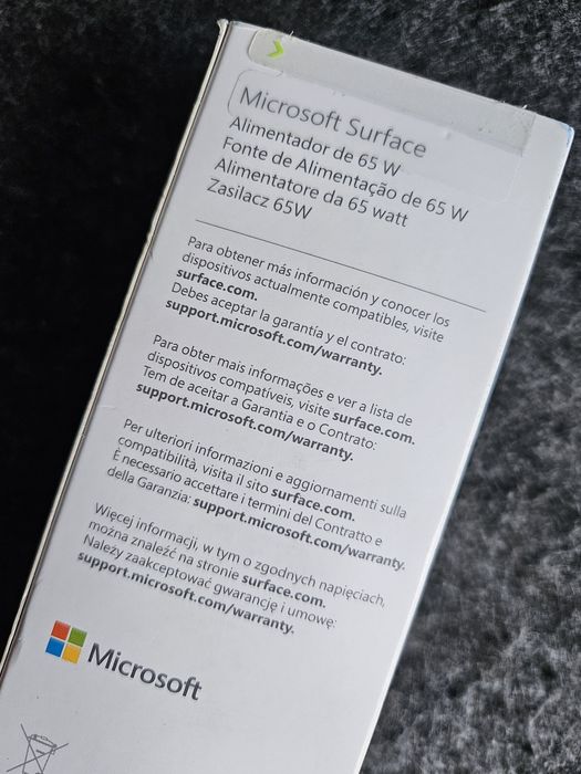 Microsoft Surface 65w - Carregador Modelo 1706.