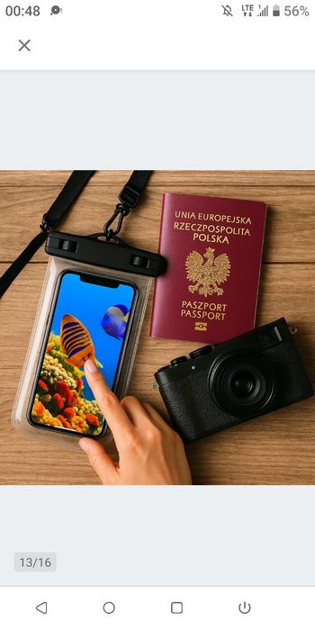 Etui pokrowiec na telefon wodoszczelne pieniądze dokumenty