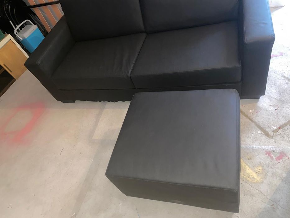 Sofá Napa Preto Chaise Longue