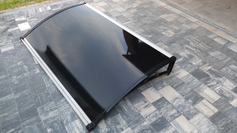 Daszek z rynną Zadaszenie Drzwi 150x90 poliwęglan