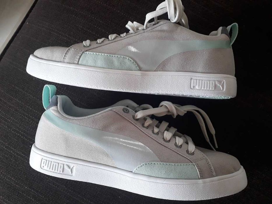 PUMA FACTORY rozm. 40 tenisówki, trampki półbuty beżowo-miętowe Nowe !