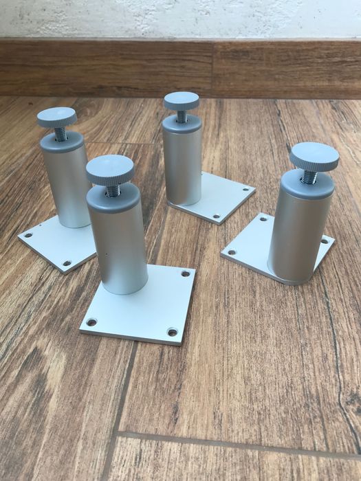 Комплект ножек мебельных кухонных регулируемых алюминий, Н=100мм,d.40