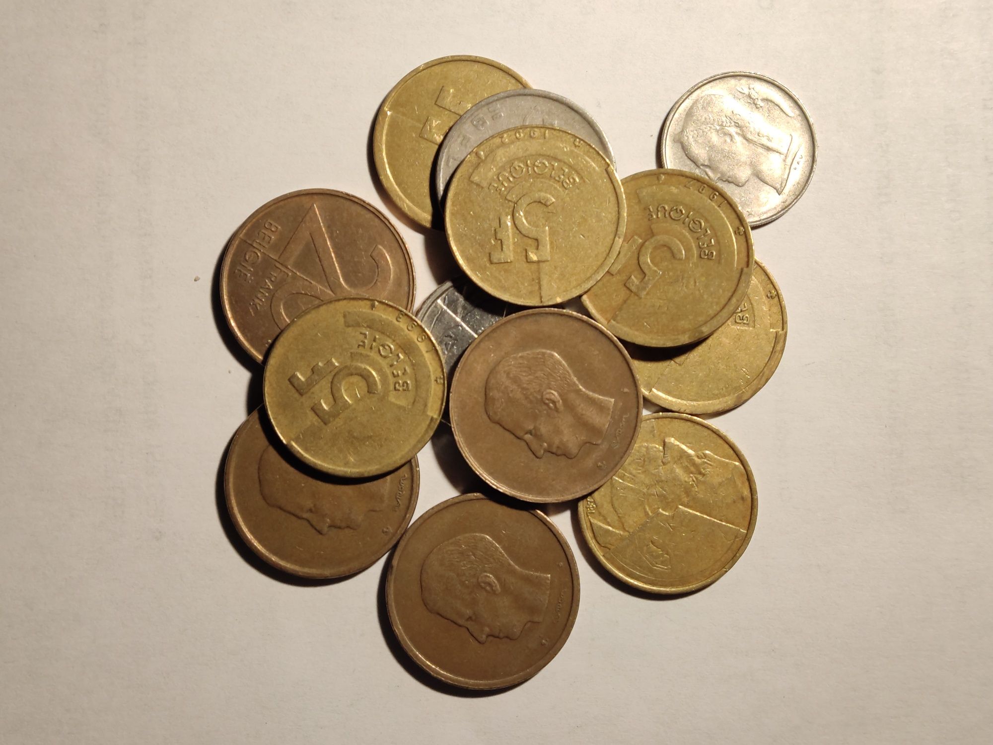 Lote de moedas da Bélgica