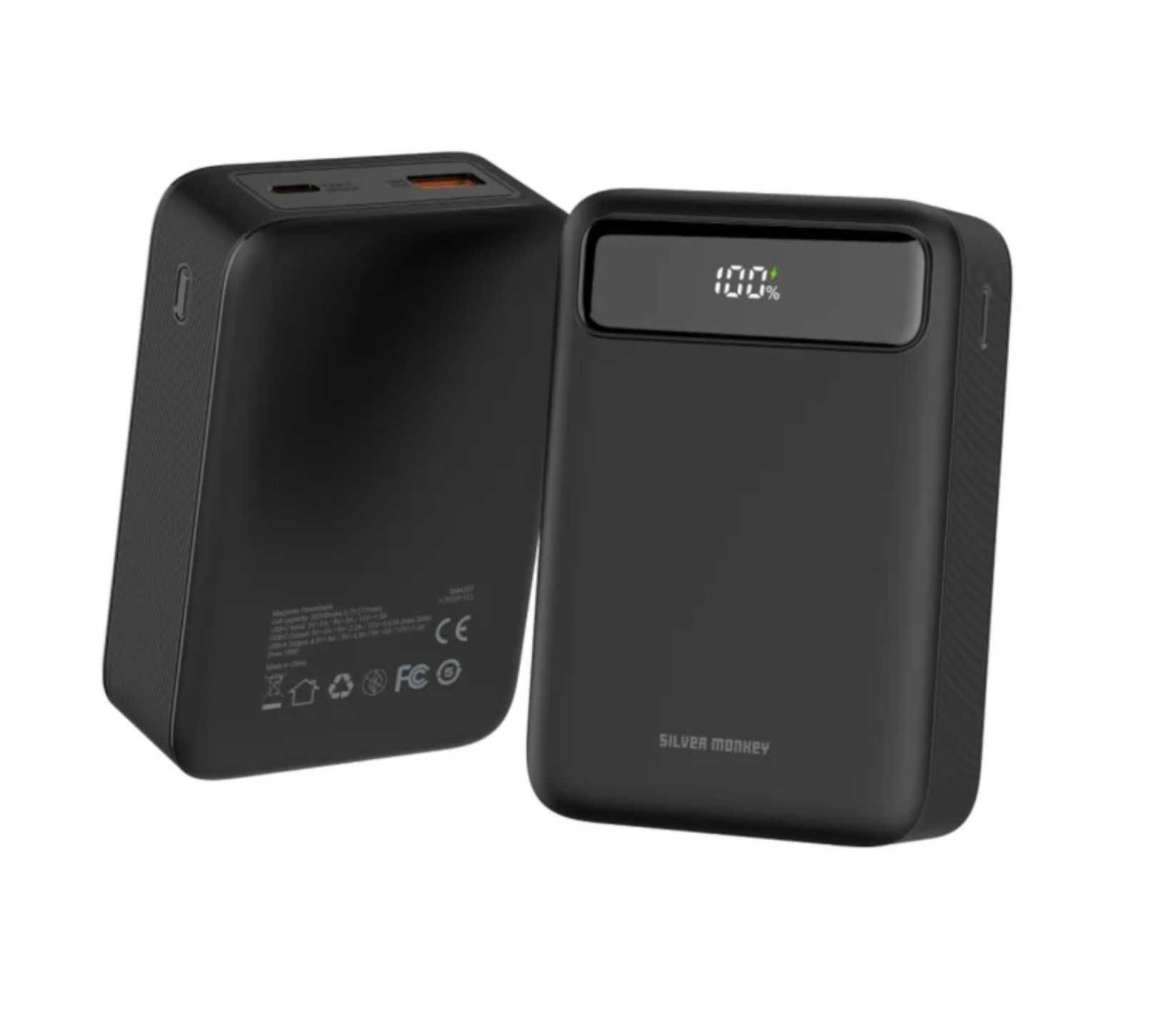 Powerbank Silver Monkey 20.000mAh USB-A USB-C PD 22,5W NOWY