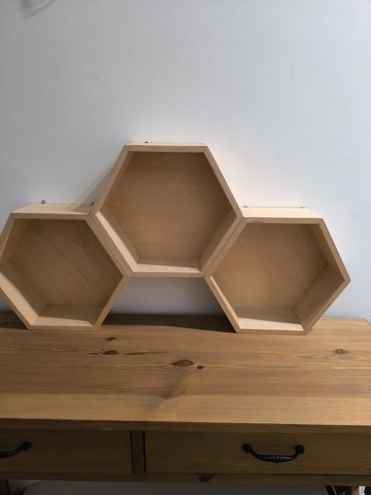 Półki sześciokątne - plaster miodu zestaw 3szt.