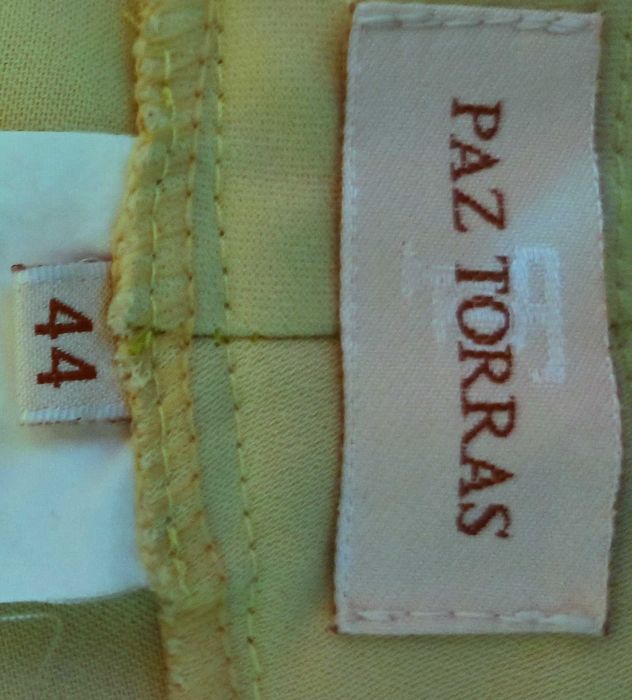Pistacjowe zielone pastelowe spodnie klasyczne Paz Torras