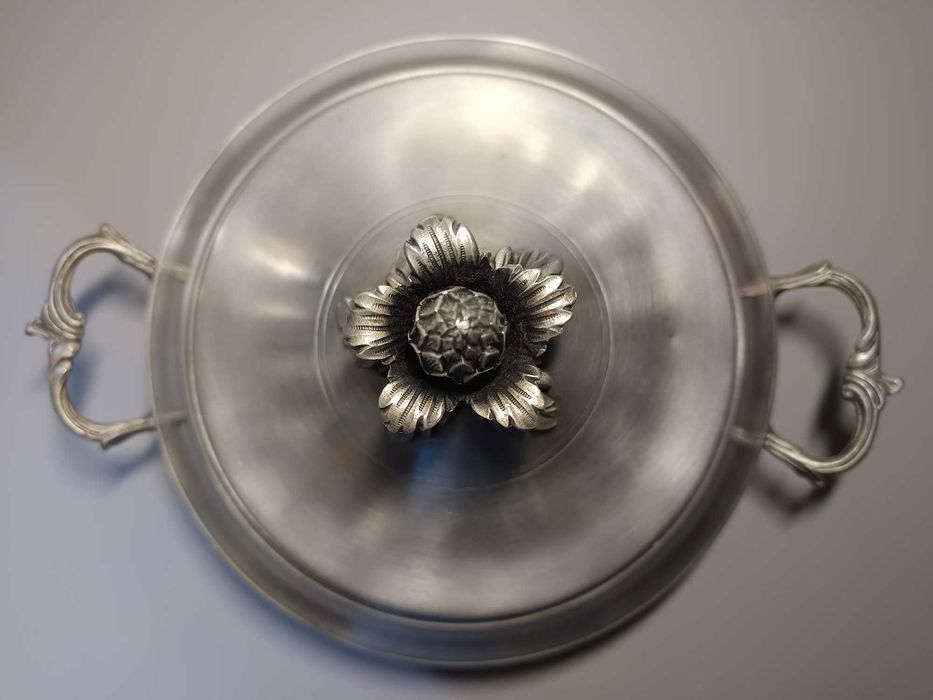 Terrina em Estanho J. Dores (J.D) – 95% Estanho Puro