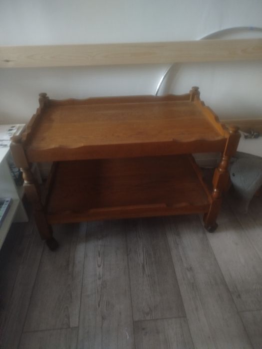 Stolik kawowy na kółkach stolik barowy PRL