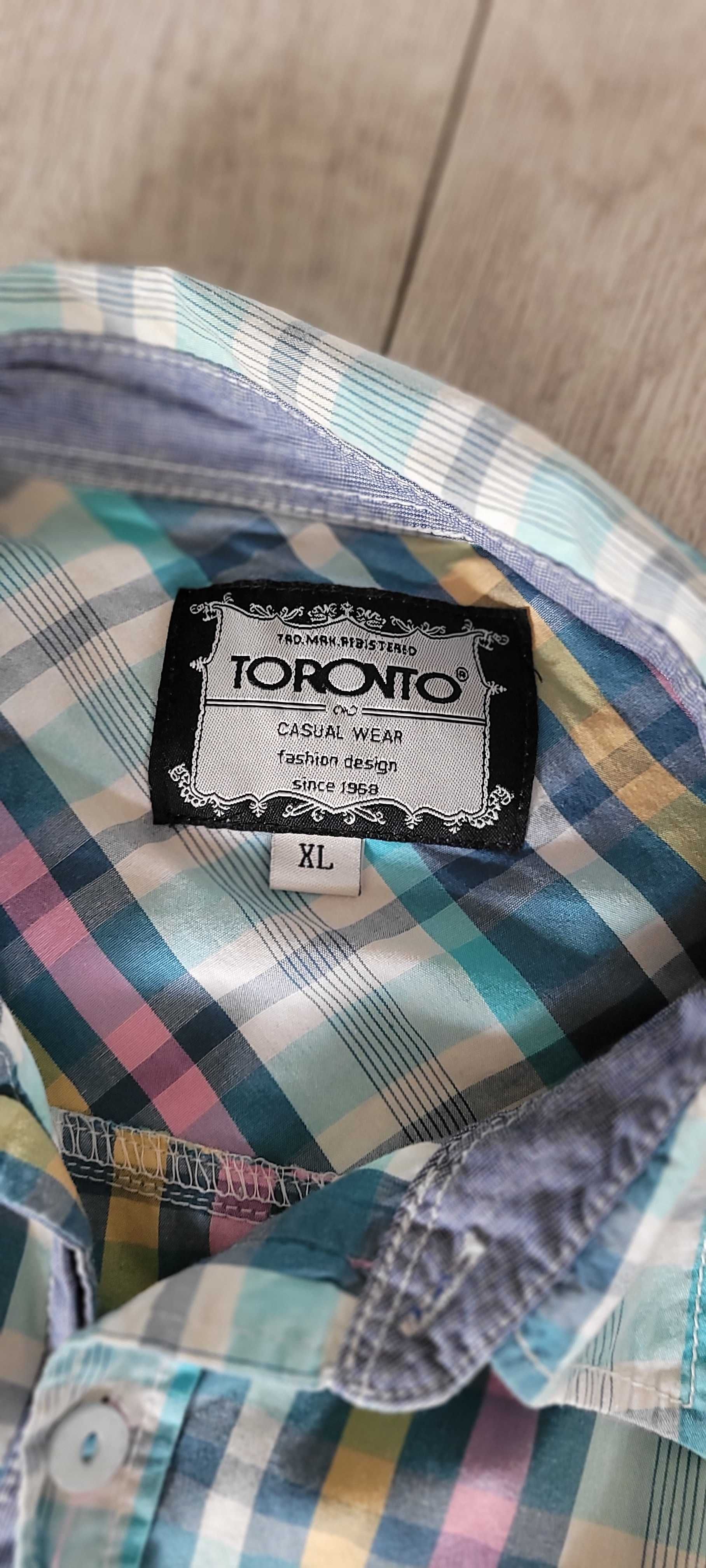 Męska koszula krótki rękaw slim fit Toronto