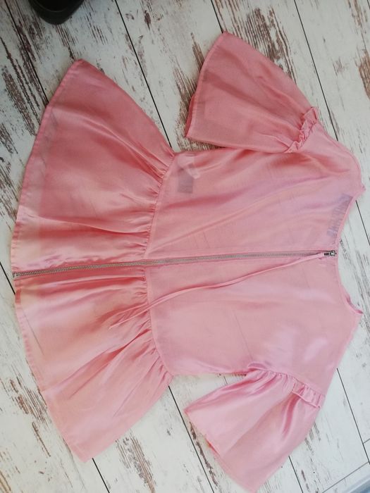 Bluzka z falbanami i suwakiem Never Denim