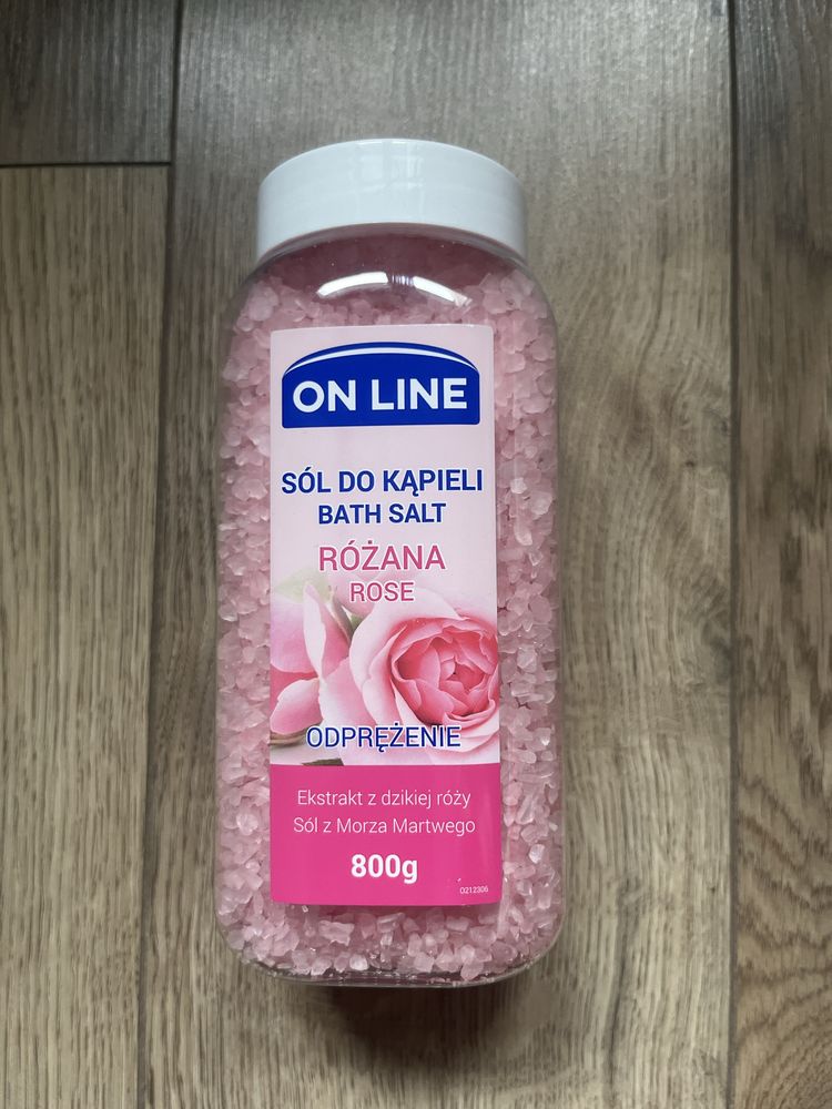 ON LINE Sól do kąpieli różana 800g