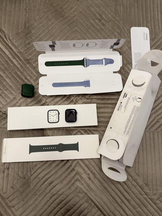 Apple watch 7 green zestaw jak na foto bez ładowarki