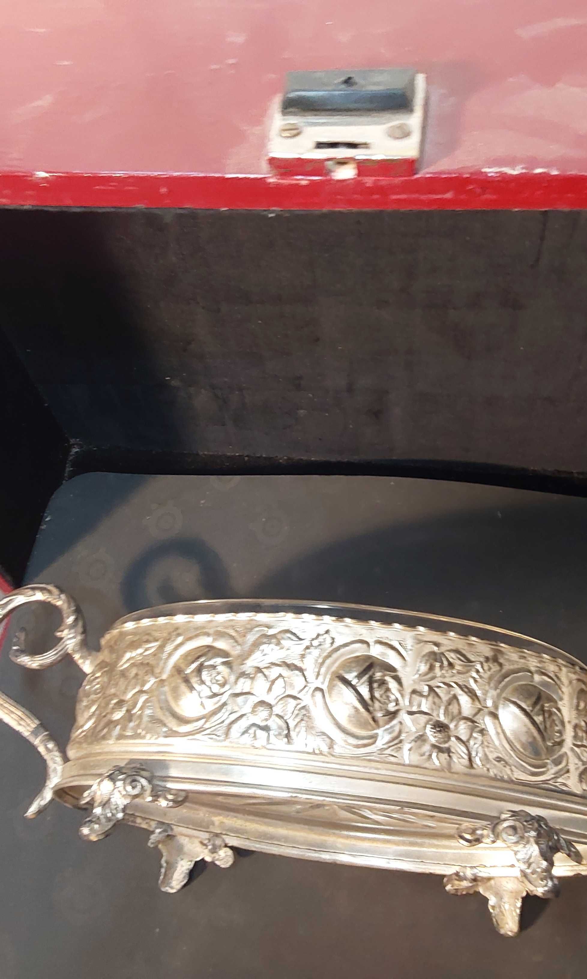 żardiniera szklano metalowa