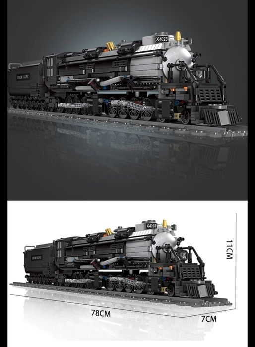 Конструктор паровоз 1608шт локомотив поезд ( Совместим с LEGO 59005 )