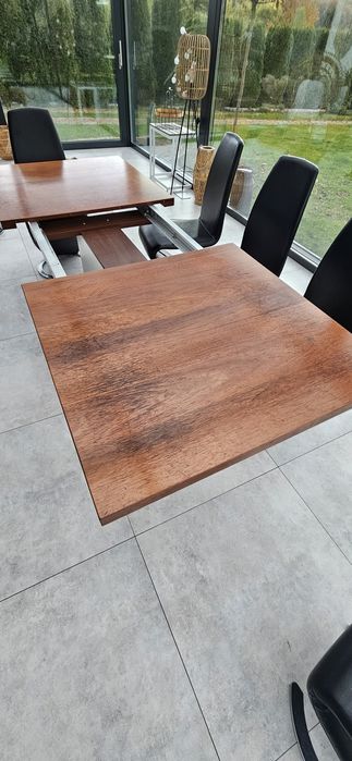 Stół rozkładany 180-230 x 90 + 8 krzeseł + szafka RTV