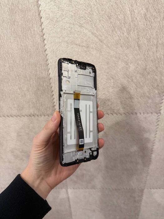 Дисплей Samsung Galaxy A22 с рамкой экран и сенсор, чёрный