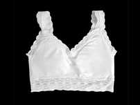 Stanik sportowy crop top biały koronkowy coquette r. 36/S
