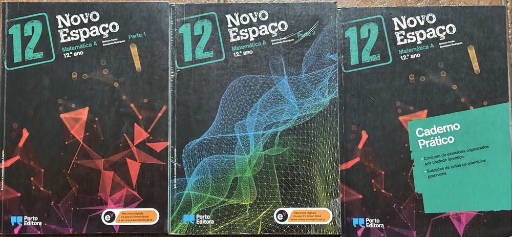 Manuais de Matematica 12o ano Máximo 12 e Novo Espaço 12 - [COMO NOVOS