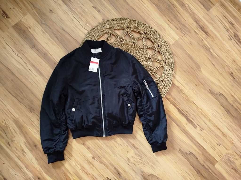 H&M nowa czarna kurtka bomberka chłopięca