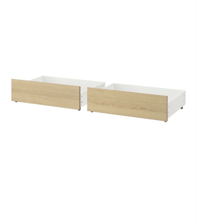 2 Gavetas carvalho cama MALM IKEA