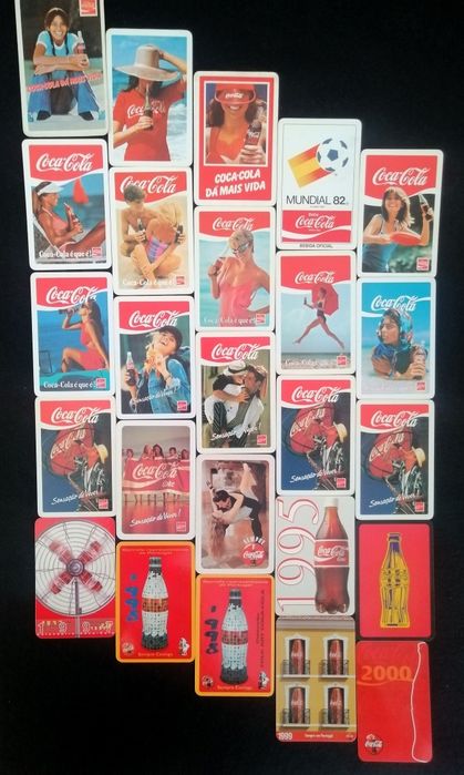 Colecção 25 calendários COCA COLA Portugal entre 1979 e 2000 c/ difer.