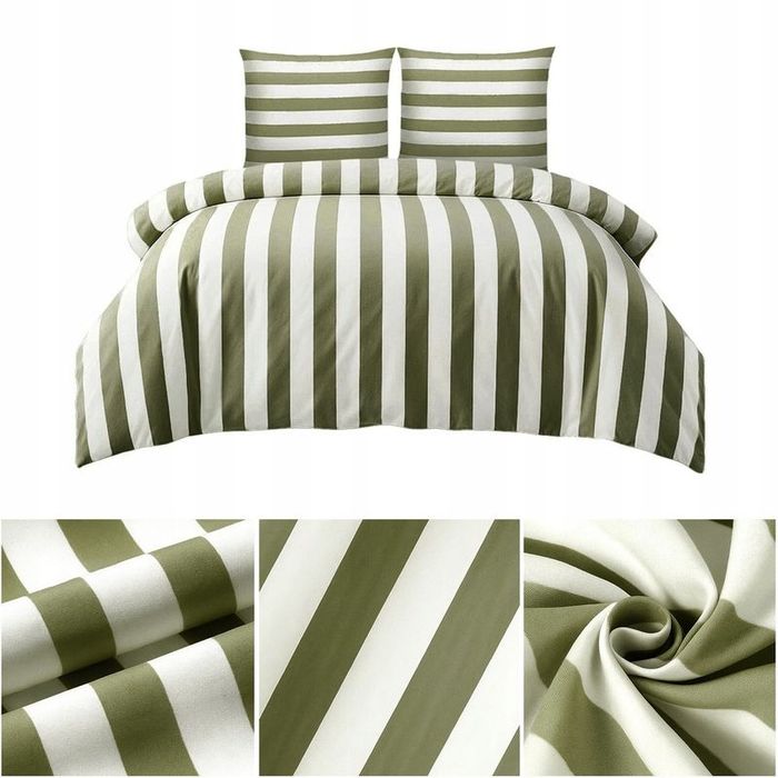 Pościel 220x200 Mikrofibra poszewki 70x80 Komplet Eusebia Home W Pasy