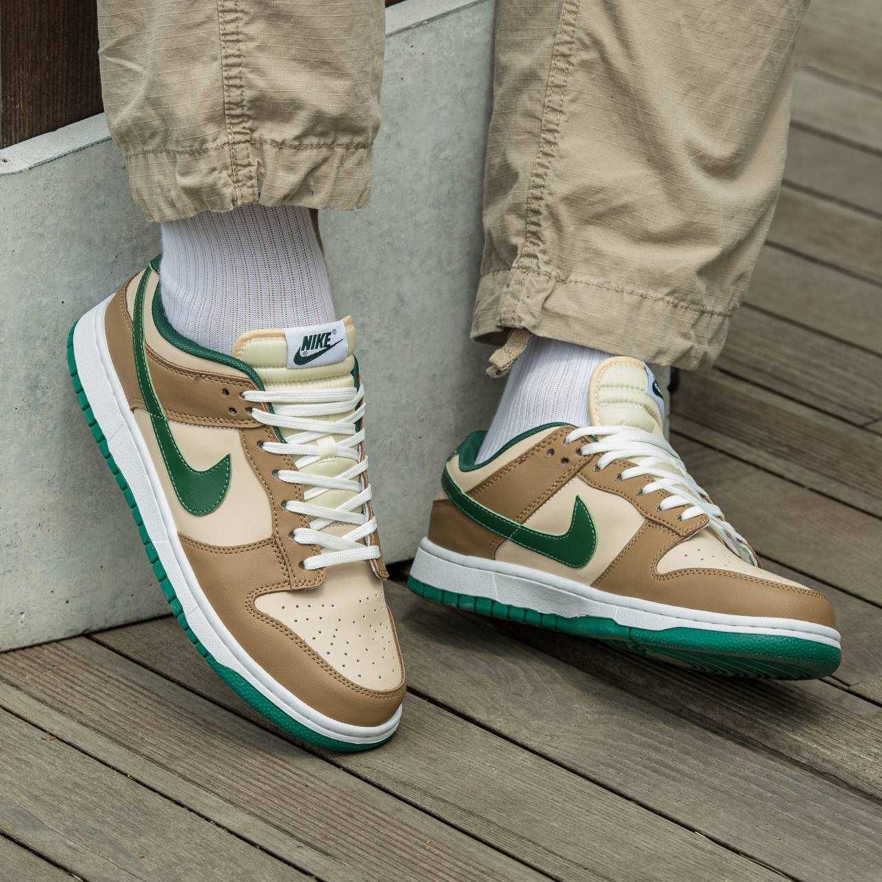 Мужские кроссовки Nike Dunk Low Tan Green 40-45 Хит Осени! Наложка!