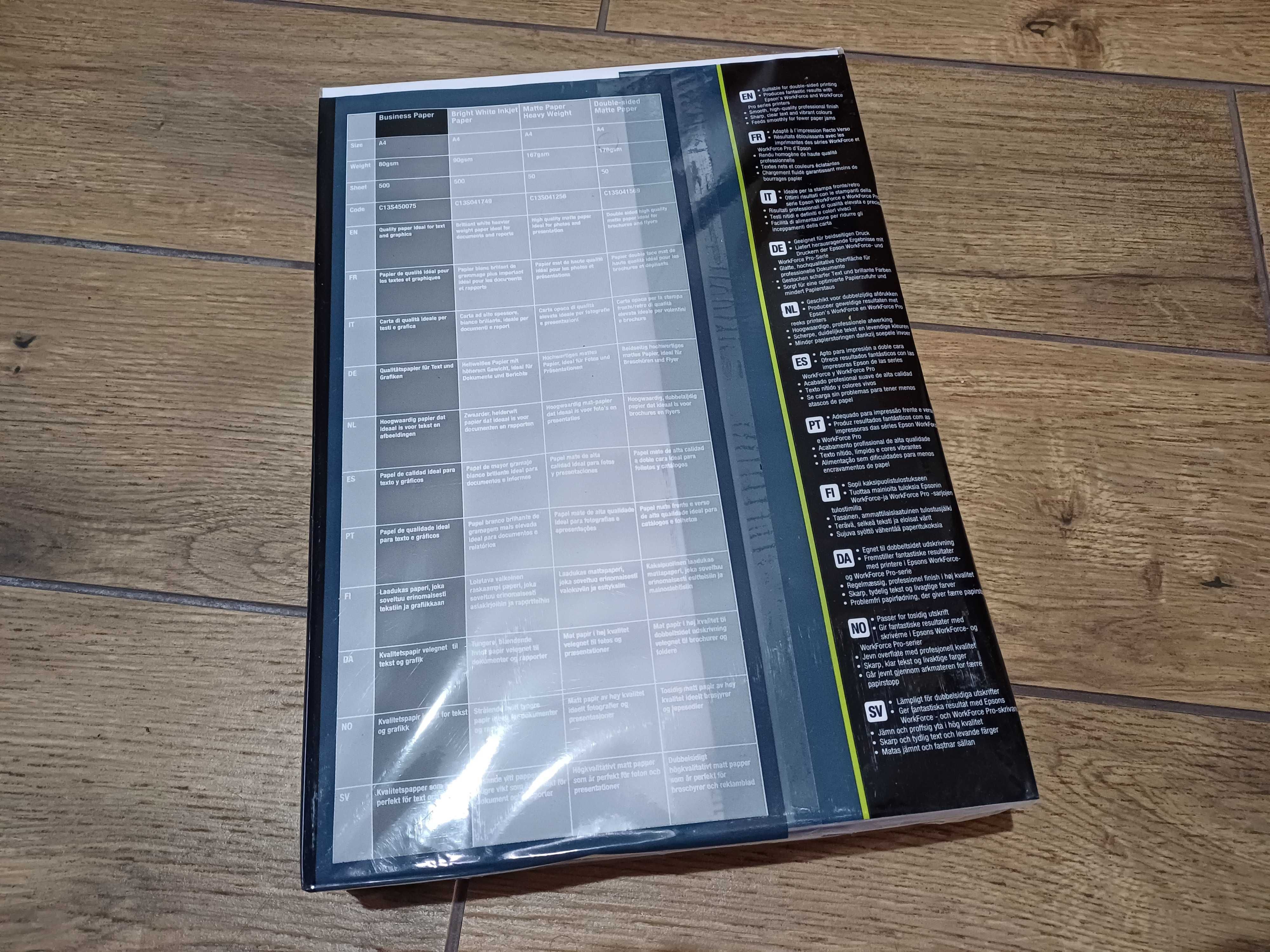 Papier biurowy, ksero EPSON - 80g, A4 - Cały karton 5 ryz x 500 kartek