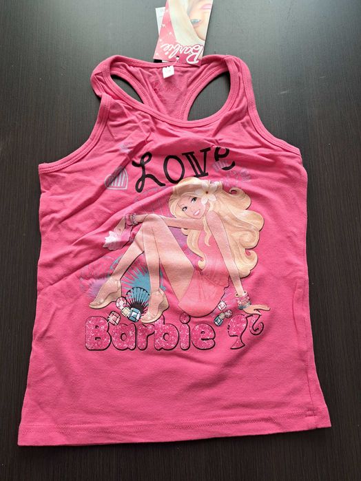 T-shirt Bluzeczka Bluzka na ramiączkach Barbie rozm. 122 cm