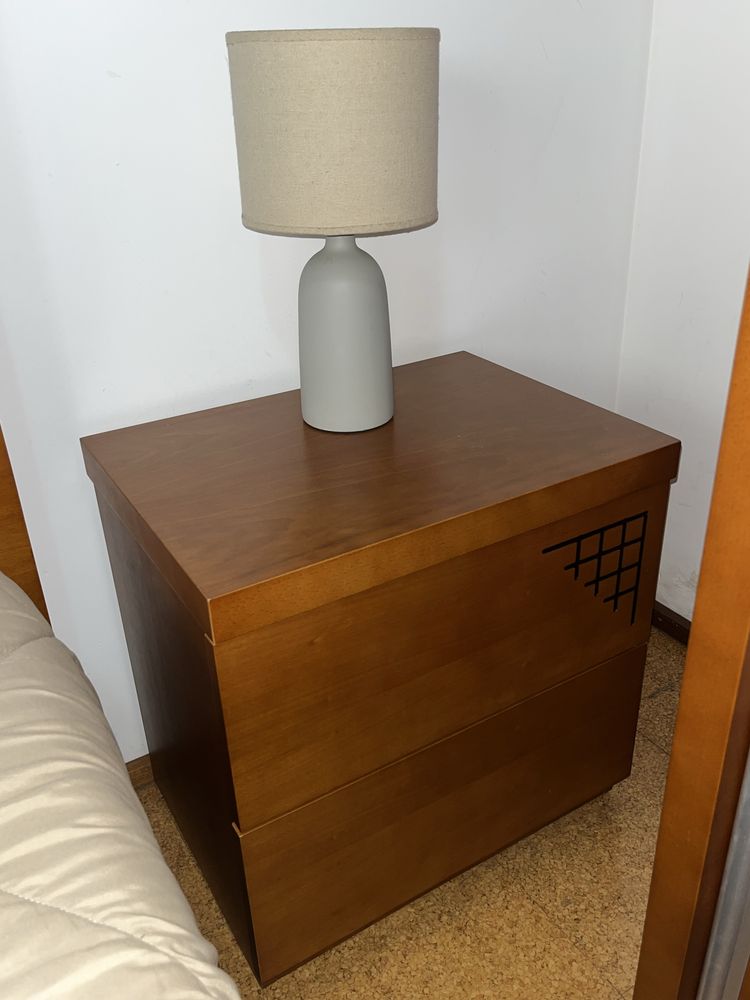 Recheio/Mobília de quarto de casal - madeira de cerejeira