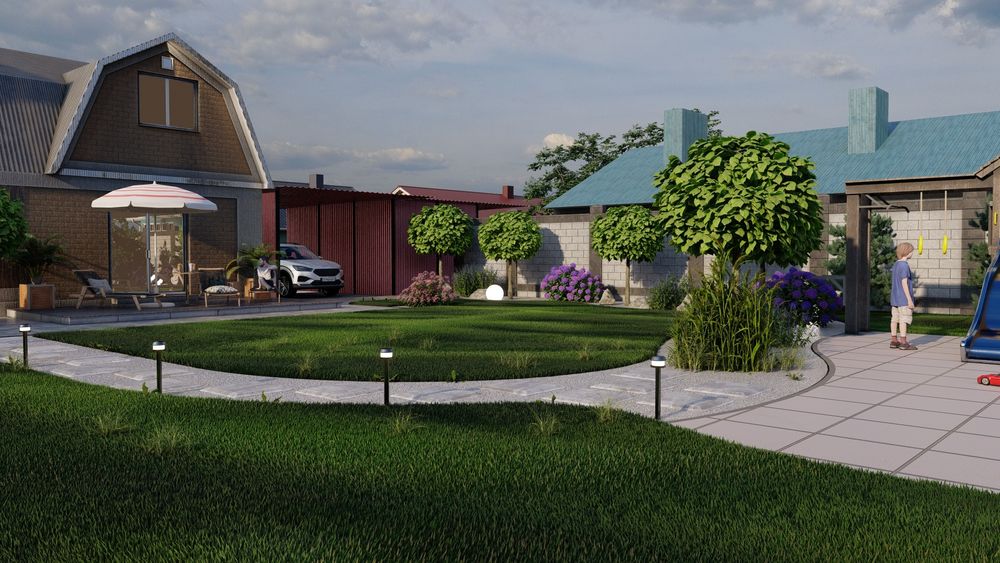 Ландшафтый проект, дизайн 3д, ландшафт 3д, визуализация, проект, 3d