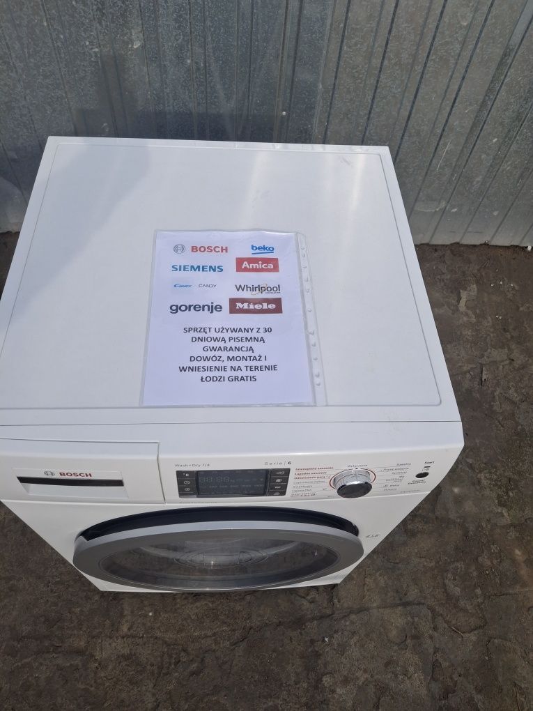 BOSCH pralko suszarka 7kg\4kg serie 6 ecosilence drive dostawa gratis