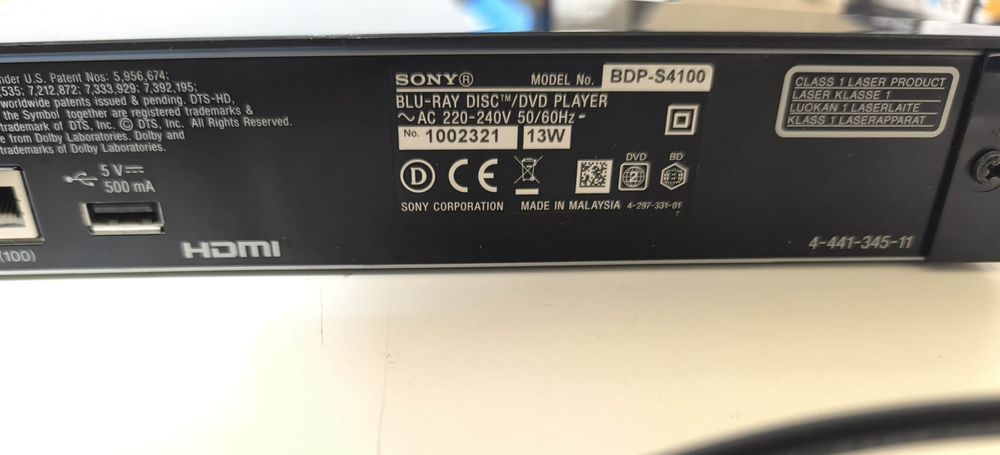 Blue-ray програвач SONY BDP-S4100 Оригінал Б/В