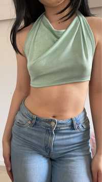 Wiazany crop top