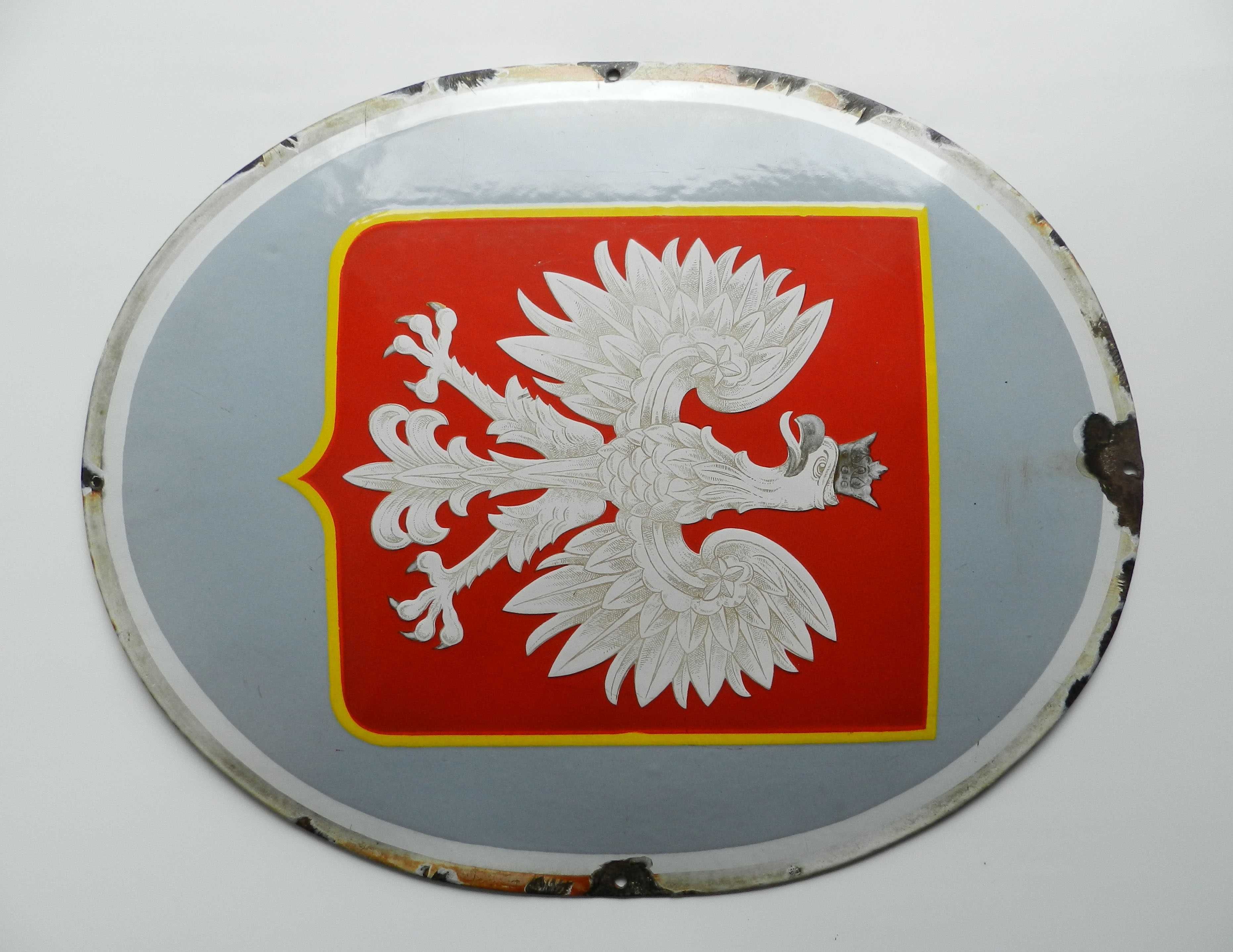 orzeł państwowy wz.1927 emaliowana tablica oryginalne godło II RP 1939